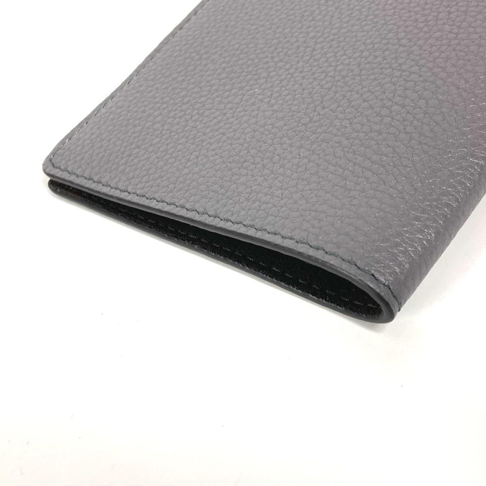 FENDI logo Cover Stationery passport case Leather gray