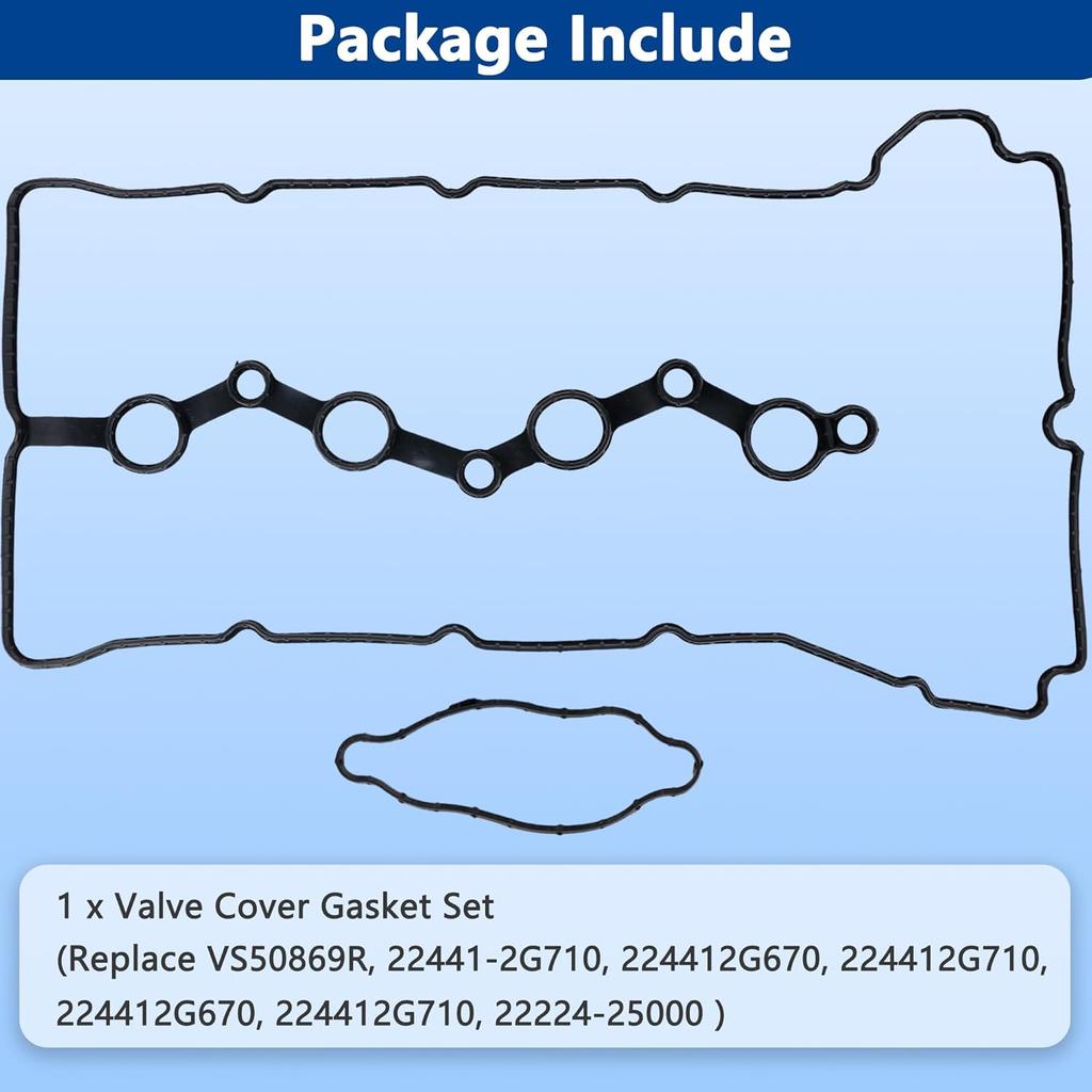 VS50869R Engine Valve Cover Gasket Set Kit For 2010-2016 Hyundai Kia Santa Fe Sport Sonata Tucson Optima Sorento Sportage 2.0L 2.4L L4 2010 2011 2012