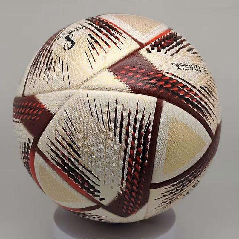 Pallone da Calcio per Allenamento e Partita Coppa del Mondo Qatar 2022, Regalo, Marrone-Rosso