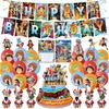 One Piece Themed Birthday Party Decoration Set Props Balloons Cake Flags Toppers