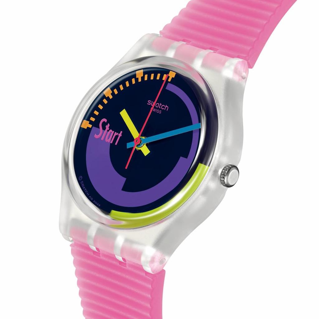 Swatch Neon Pink Podium Watch, SO28K111, Pink