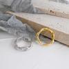 Unique Adjustable Twisted Chain Ring In S925 Silver Perfect For Couples And Fashion Lovers