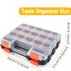 1pc Small Parts Organizer, 34-Compartments Double Side Parts Organizer with Removable Dividers for Hardware Screws, Bolts, Nails, Beads Jewelry & More