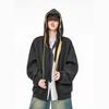 Men's Retro Color-Block Patchwork Hooded Cardigan - Casual Autumn Sweatshirt