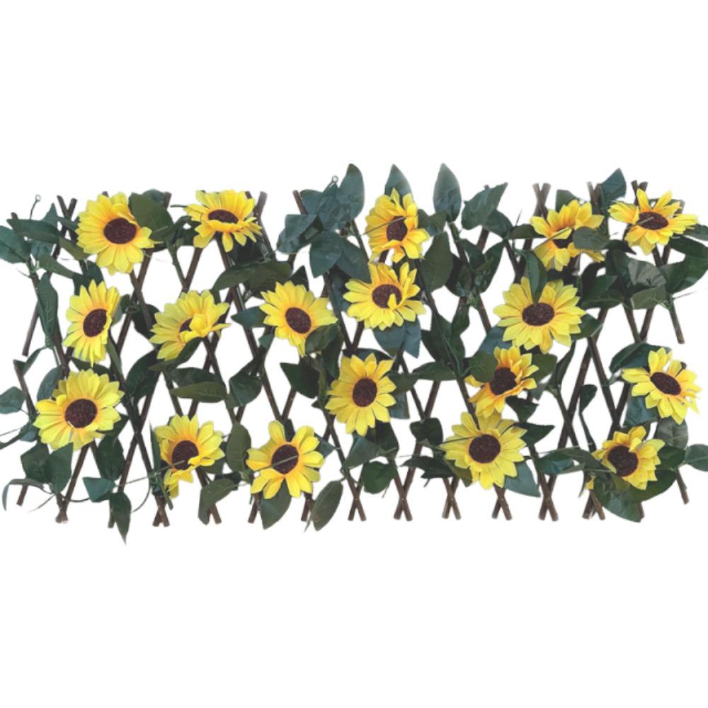Sunflower Decorative Garden Trellis Rose Expandable Privacy Fence Outdoor Decoration Sunflower