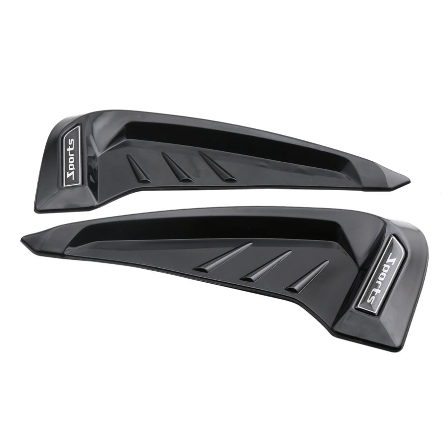 Universal 3D Black Car Side Wing Air Flow Fender Grill Intake Vent Trim Sticker