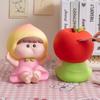 Cartoon Fruit Girl Piggy Bank Children's Birthday Gifts. Creative Cartoon Large Capacity Can Be Stored and Withdrawn Piggy Bank
