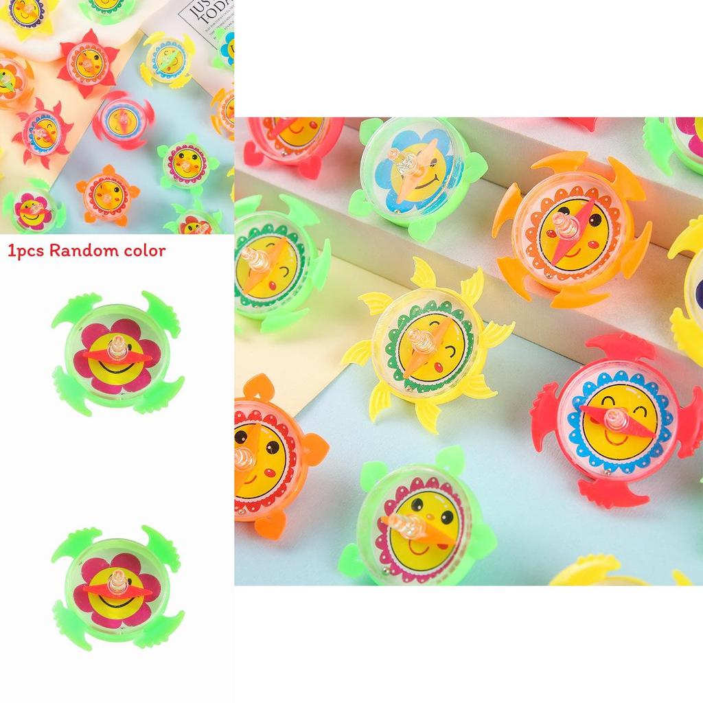 Flower Pattern Compass Mini Plastic Gyro Children Toy For Kids And Students