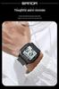 Sanda Student Sports Watch - Waterproof, Luminous Large Dial, Countdown Timer, Multifunction Alarm Clock, Square Electronic Design