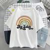 Dinosaur Summer New Cartoon Casual Punk Women T-shirt Short Sleeve Harajuku Vintage Fun Fashion Ins Cute Sweet Loose