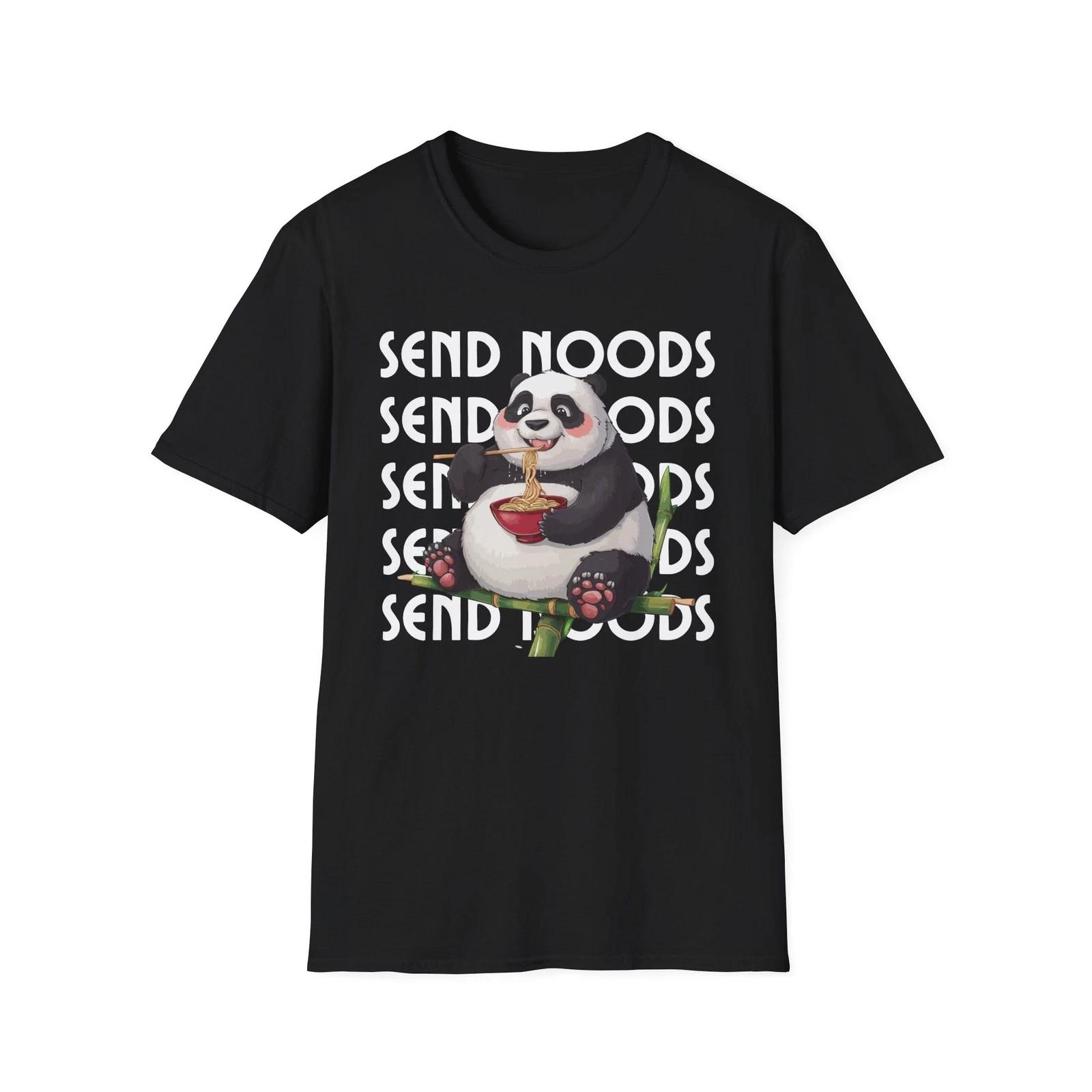 Send Noods Funny Ramen Noodle Japanese Foodie Panda Anime Kawaii T Shirt S