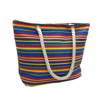 APOSITV Ethnic Print Tote Bag for Women, Large Capacity Canvas Bag with Rope Handles, Native American Style (Multi)