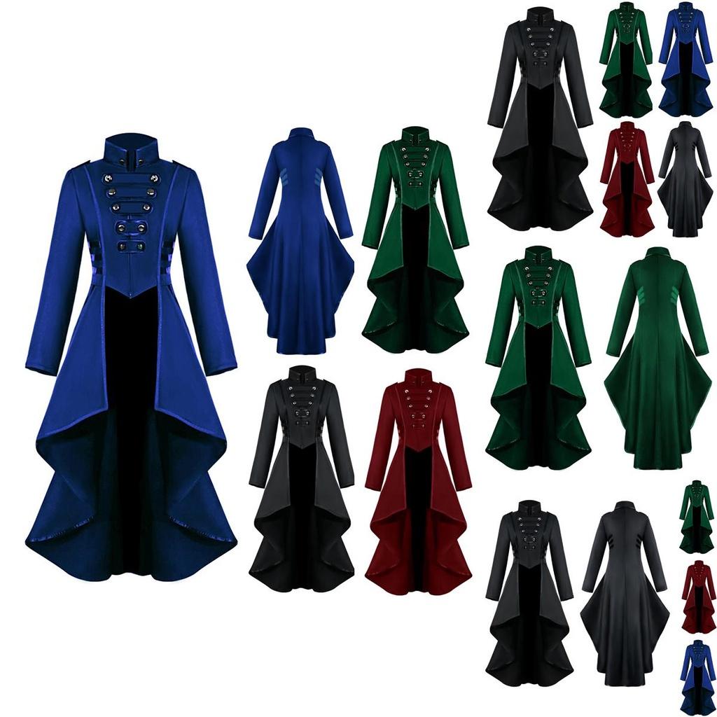 Luxurious Women Vintage Medieval Tuxedo Gothic Tailcoat For Role Playing And Halloween