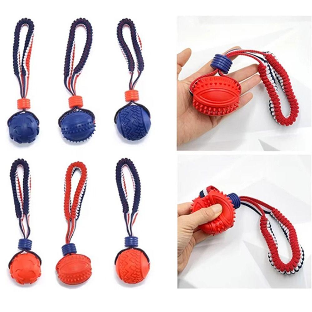 TPR Dog Chew Toy Elastic Pet Bungee Rope Ball Dog Training Ball  for Small Medium Large Dog