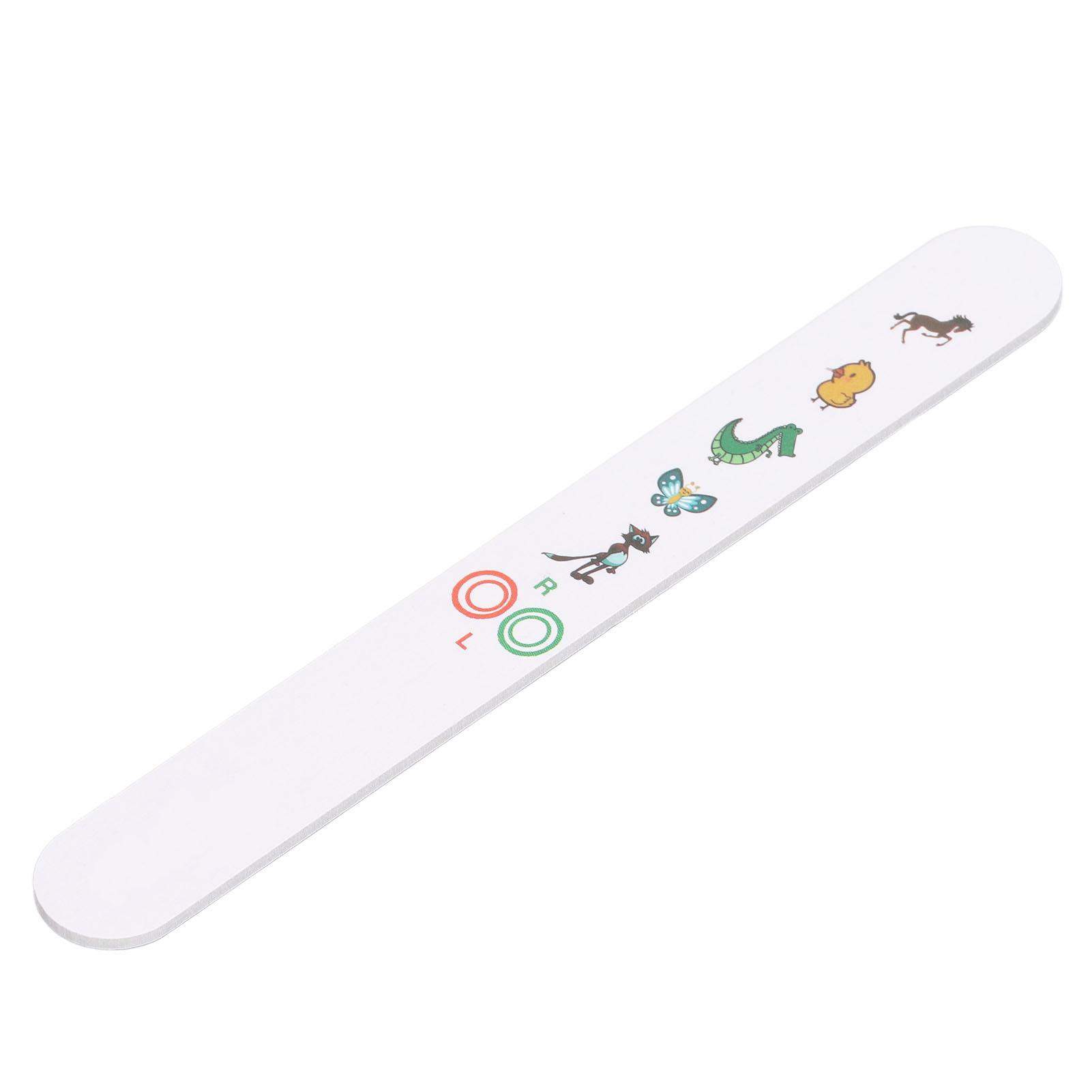 

Детская проверка зрения Оптометрическая таблица Четкий мультяшный рисунок Фиксационная палочка Тестер зрения для глазной больницы