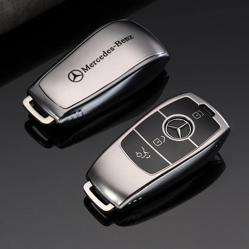 PU Car Key Case Cover Shell Fob For Mercedes Benz A B C E Class GLS GLA GLK GLC CLS CLA AMG W204 W205 W212 W463 W176 Keychain PD1