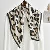 Luxury Leopard Print Handkerchief Soft Satin Hijab Scarf For Women Bandana Head Hair Scarves Square Hairband Neck Scarfs Ladies
