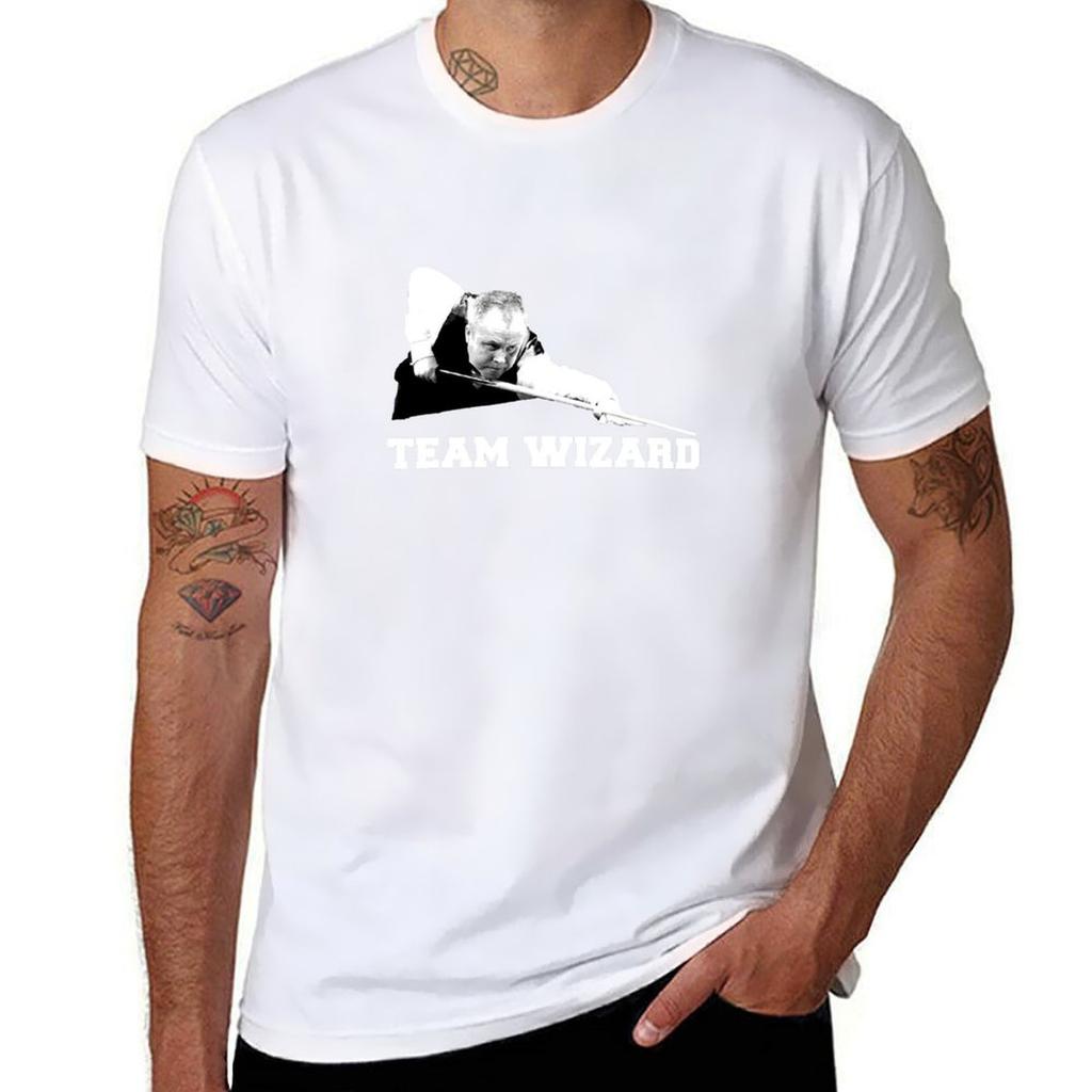 Snooker - Team Wizard (John Higgins Fans) T-Shirt Cute Clothes Tops Customizeds T-shirts for Men Cotton