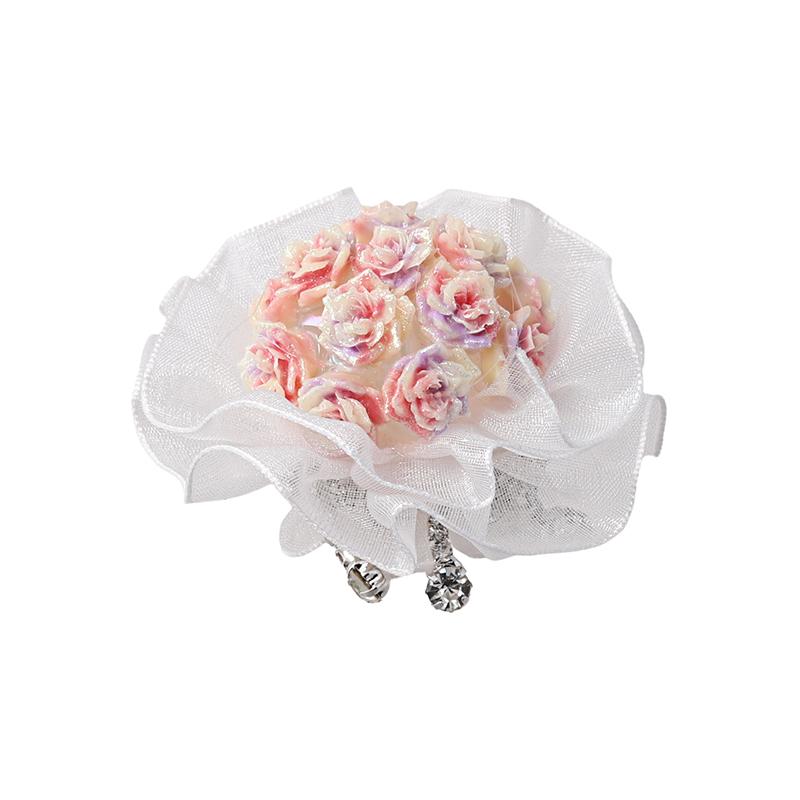 

1 шт кружевной мини-букет элегантный маленький букет для куклы DIY бриллиантовый букет милый ручной работы букет из бисера сувениры 14 цветов