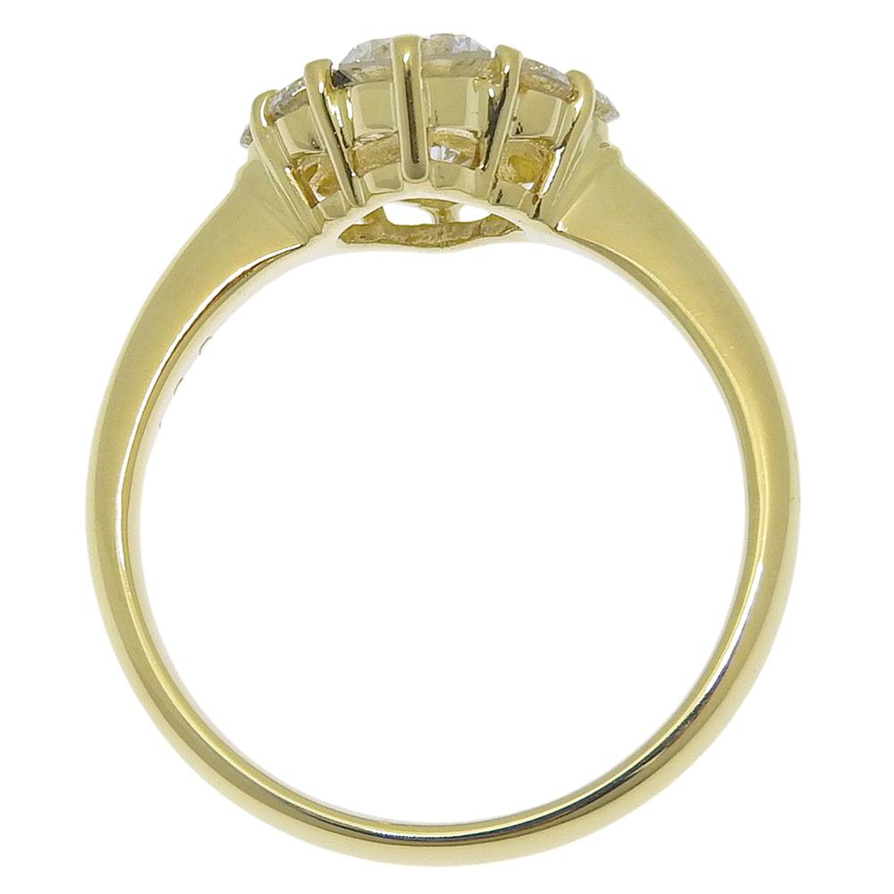 Ring K18 yellow gold/diamond #5.8(US Size) 4.2g Women Used