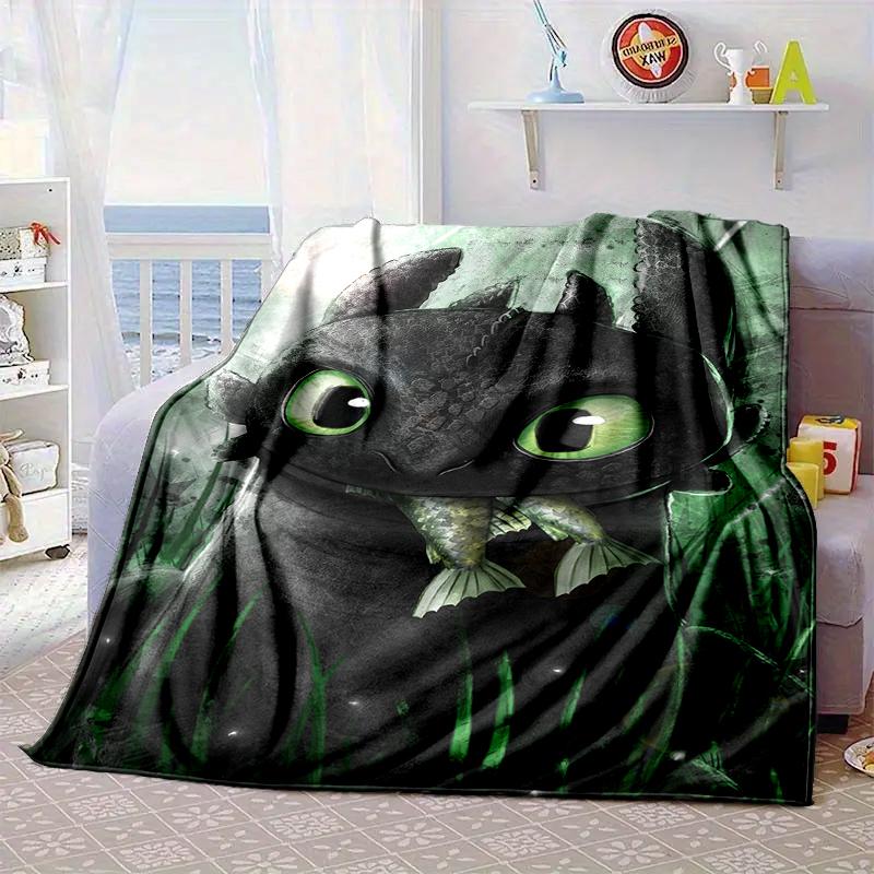 Dragon's Glimmering Fish Blanket Flannel Blanket for bed, sofa, Camping, Hiking, Picnic Essentials, gift for family Fan gifts