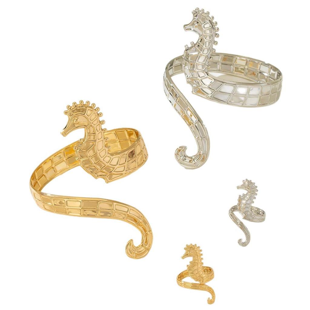 European & American Minimalist Seahorse Bracelet: Luxurious Summer Hand Jewelry for Women