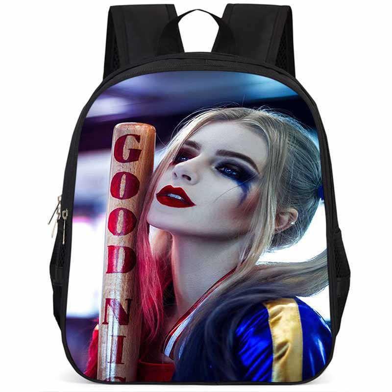 Spacious 15 Inch Harley Quinn Backpack Large Capacity Lightweight Oxford Fabric