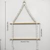 Double-layer Wooden Towel Holder Hand-woven Toilet Paper Holder Tissue Paper Racks  Bathroom