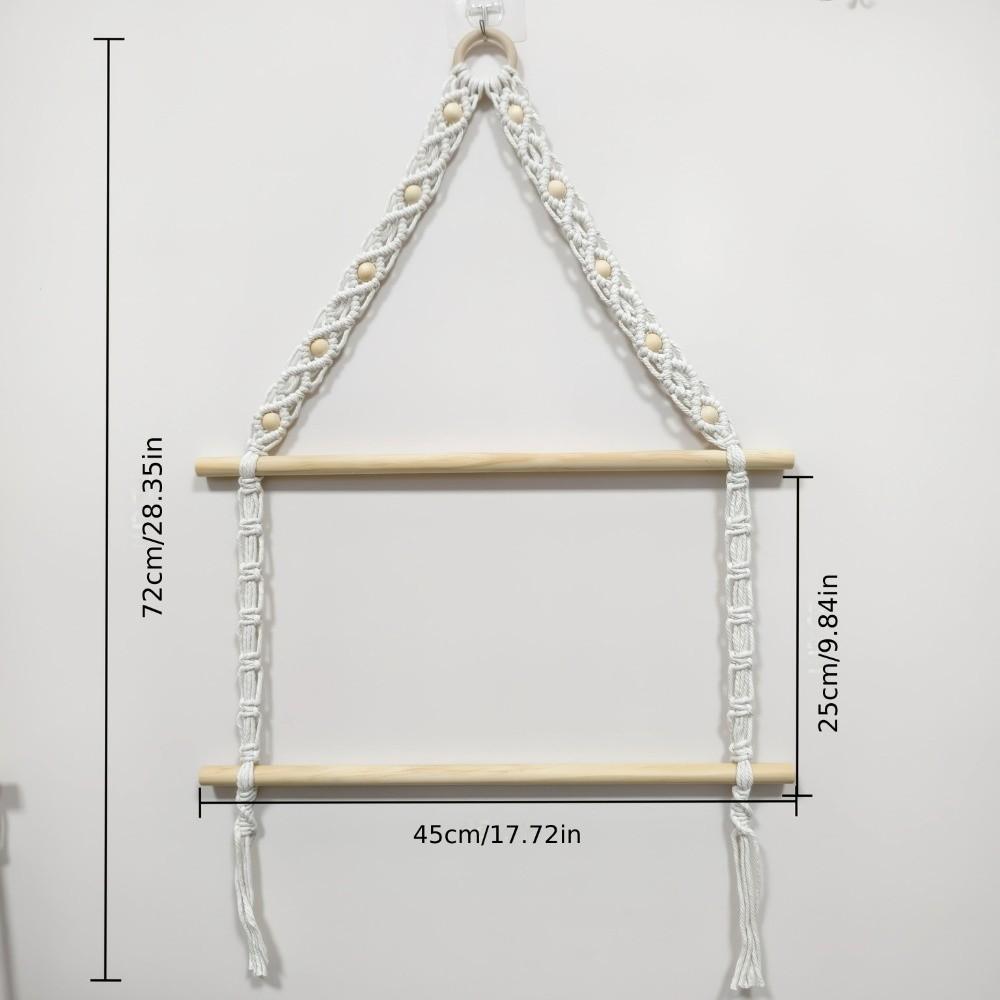 Double-layer Wooden Towel Holder Hand-woven Toilet Paper Holder Tissue Paper Racks  Bathroom