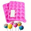 2 Sets 20 Holes Silicone Lollipop Mold with 20 Sticks Perfect for Cake Pops Maker Tool Chocolate & Candy Baking Chocolate Molds