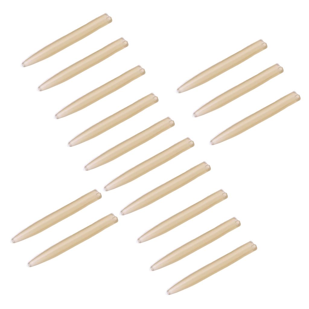 15pcs Fishing Anti Tangle Sleeves Anti Corrosion Rubber Tip Tube Terminal Fishing Accessories