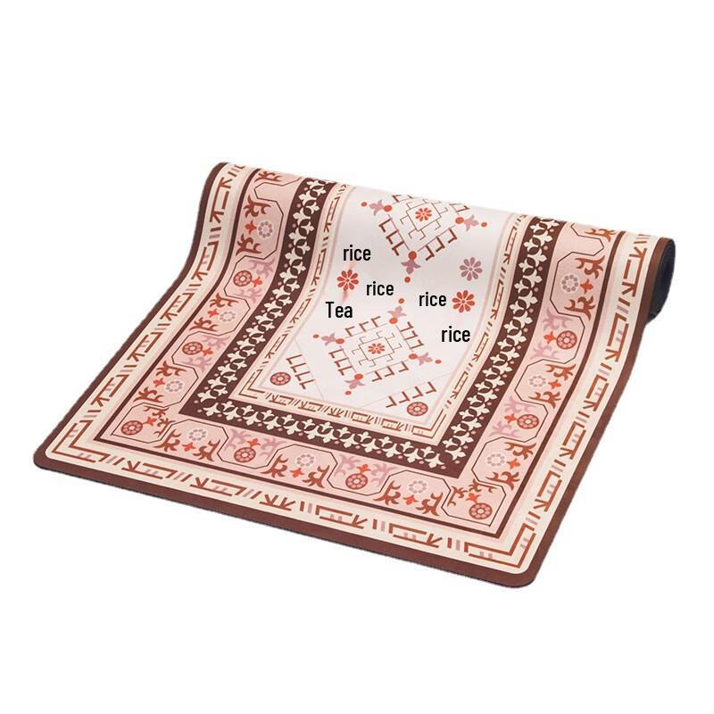 Oeny Bohemian Natural Rubber Suede Yoga Mat