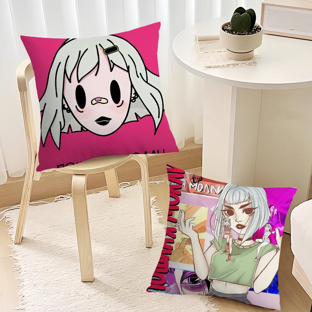 P-Poshlaya Molly Band Cushion Cover Living Room Accent Couch Back Support Square Lounge Restful Nap Companion Pillow Case