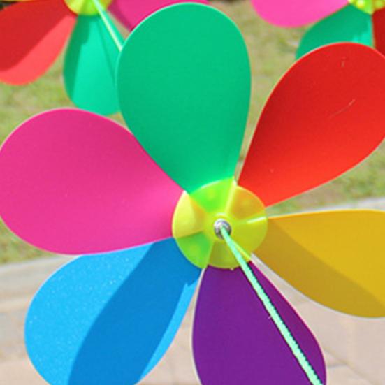 Giroscop de Vânt Artizanat Delicat Șase Culori Greutate Ușoară Floare Șnur Agățat Moară de Vânt pentru Cadou