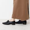HIMIKO Himiko Center Slit Ribbon Pumps, Black, Size 651312, Low Heel, Genuine Leather, Soft Cushion, Size 245