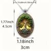 Bohemian Tree Glass Pendant Necklace