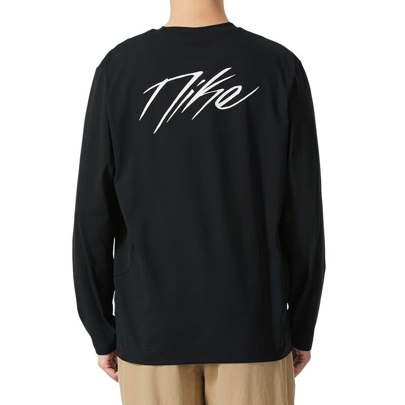 Nike Dri Fit T Shirts Men's Black Crew Neck Moderate FZ0671-010