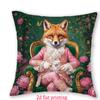 1/4pcs Vintage Royal Animal Gentleman Fox Owl Squirrel Decorative Throw Pillow Covers Floral Garden Tea Party Cushion Cases