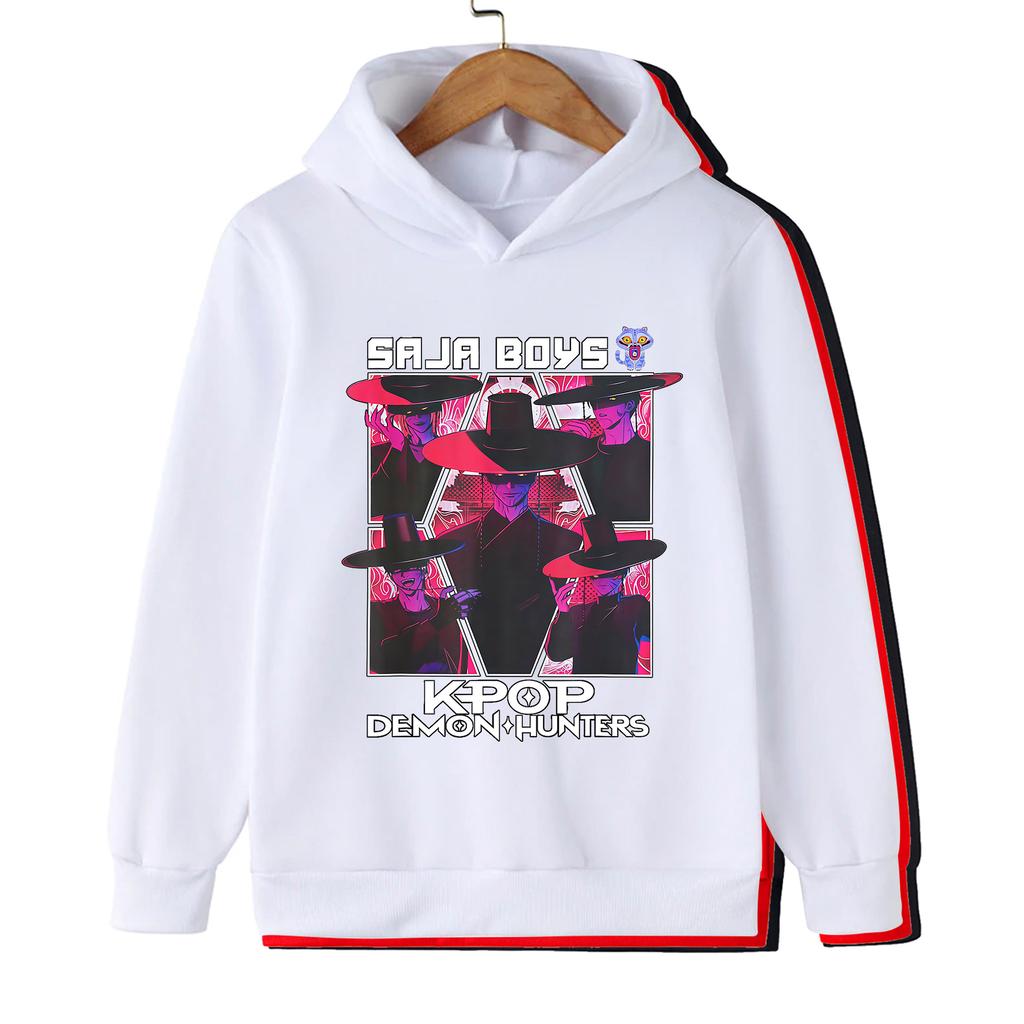 2025 Neu KPop Dämonenjäger Frühling Cartoon Lässig Bedruckt Mädchen Hoodie Mädchen KPop Kinder Jungen Hoodie Top Sweatshirt