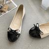 22 new round head flat bottom fashion casual large size light mouth bow single shoes