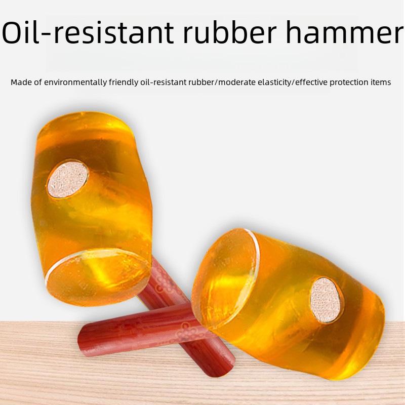 Martelo de borracha transparente com cabo de madeira - ideal para instalação de azulejos, mármores e pisos