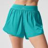 Alo Sco Women's Hip-Lifting Yoga Shorts: Quick-Dry Three-Quarter Length for Exercise, Fitness, Running, and Marathon