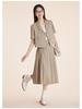 Beige Women's Slim Fit Short-Sleeve Suit Jacket - Petite 2025 Spring Collection