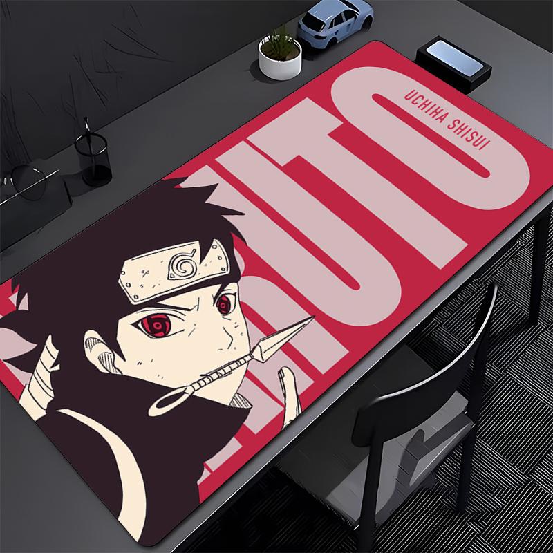 NARUTO Uchiha Shisui Gaming Mouse Pad Accessories Office Gamer Keyboard Desk Mat Non-Slip Ground Mat Big PC Anime Game Mousepad