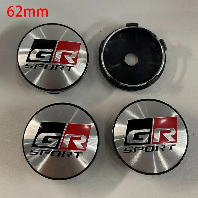 4Pcs 60mm/62mm Car Wheel Center Hub Cap Rim Cover For Toyota GR Sport Yaris Corolla C-HR RAV4 Camry Prado Prius Auto Accessories