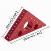 1 Pcs Ruler 45/90 Degree Metric Scale Precision Angle Ruler Aluminum Alloy Thickened Height Ruler Multifunction Woodw