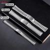 Stainless Steel Watch Band Folding Buckle Strap 12mm 14mm 18mm 20mm Metal Bracelet Silver Gold Universal Watchband for Men Women