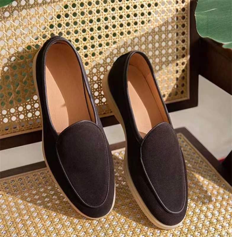 

Summer new men s shoes versatile casual flats European and American large-size men s shoes 46 коричневый