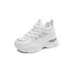 Sneakers women's summer new mesh breathable versatile little white shoes small inner height increase thick-soled dad shoes