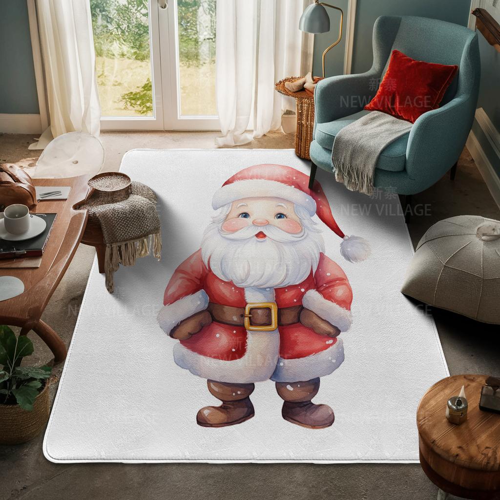 House Entrance Carpet Home Door Mat Living Room Bath Foot Bathroom Non-slip Water Absorption Rugs Bath Merry Christmas Winter